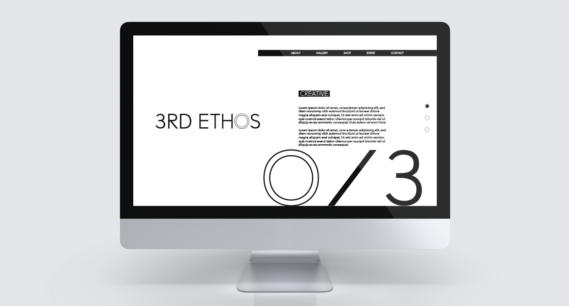 3rd Ethos digital identity displayed on a desktop monitor