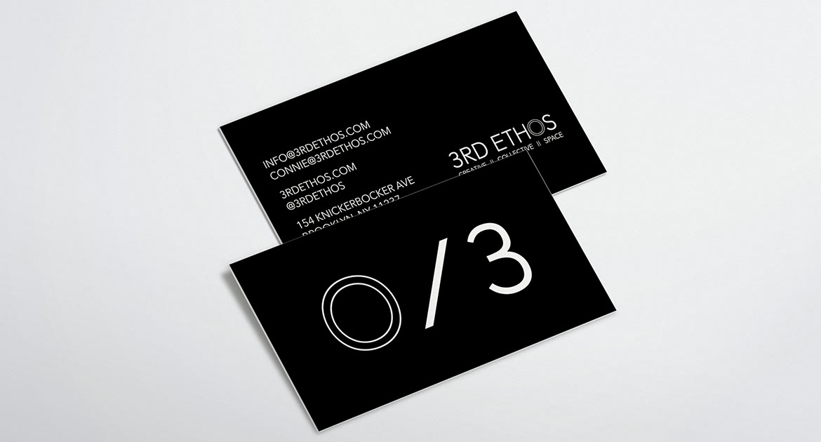 3rd Ethos printed brand identity materials