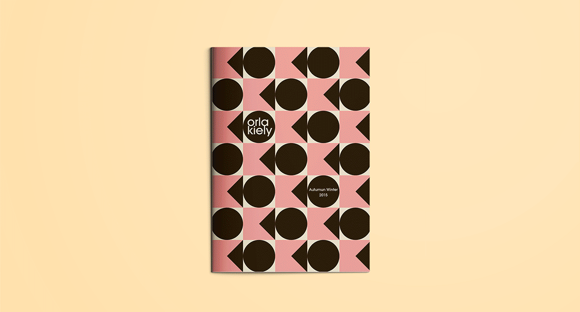 Orla Kiely lookbook spread — models seated around a table